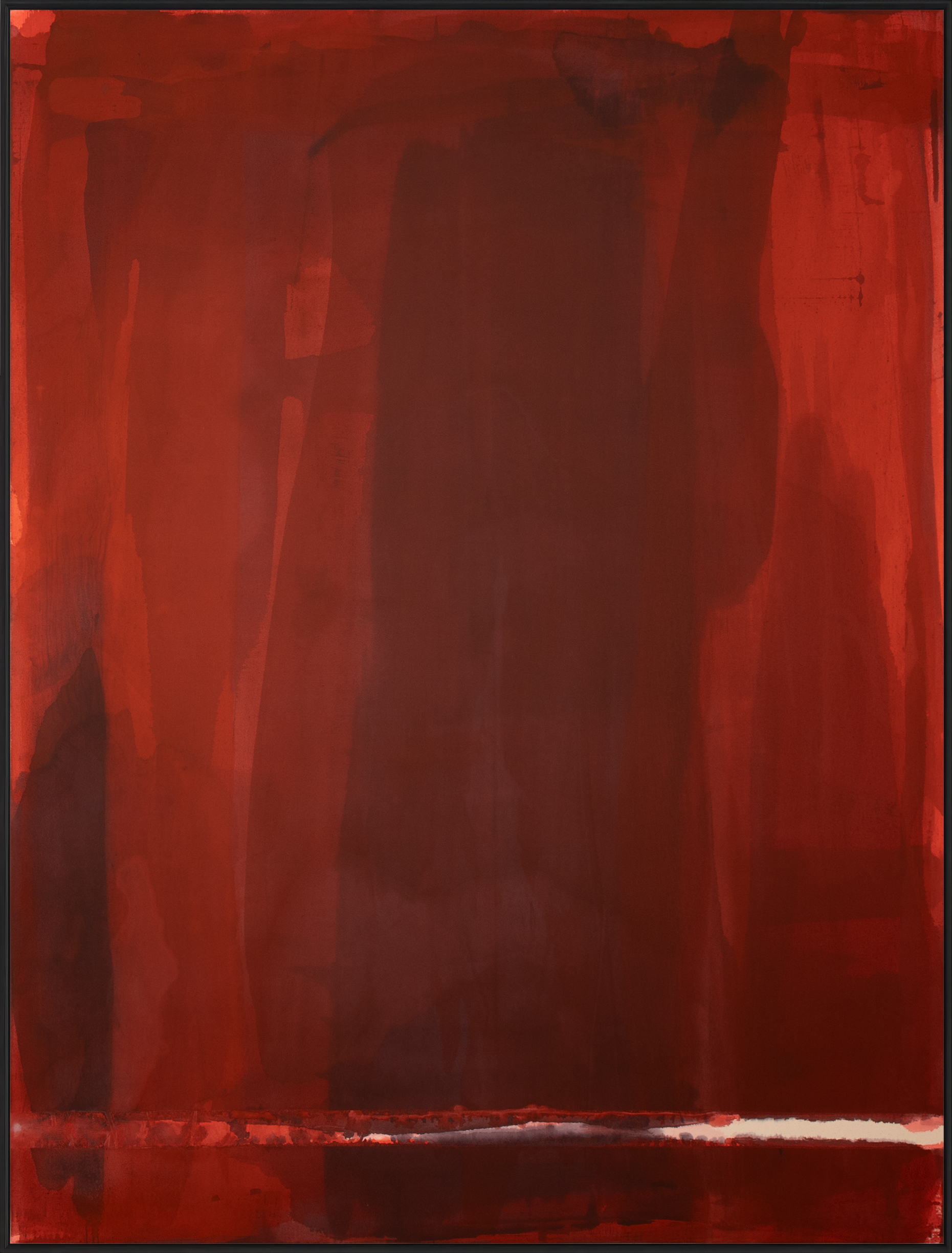 I'm happy now please smile — flashe on canvas, 50 × 66 in.
